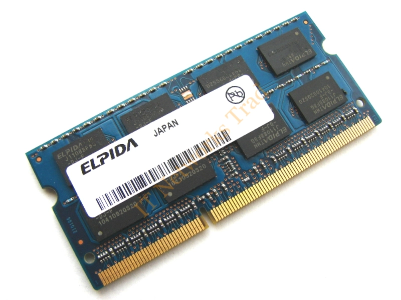 EBJ81UG8ECU0-GN-F Elpida 8GB DDR3-1600MHz PC3-12800 non-ECC Unbuffered CL11 204-Pin SoDimm Dual Rank Memory Module Laptop Memory