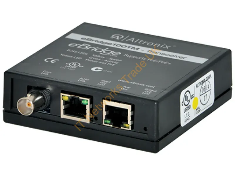 EBRIDGE100TM - Altronix Ebridge100Tm Network Extender Network Transmitter Black 100 Mbit/S