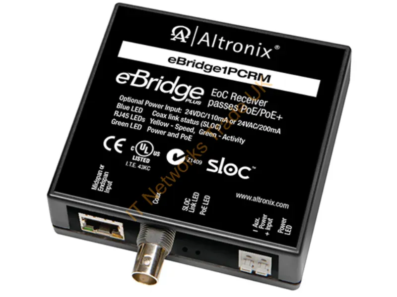 EBRIDGE1PCRM - Altronix Ebridge1Pcrm Network Media Converter 25 Mbit/S Black