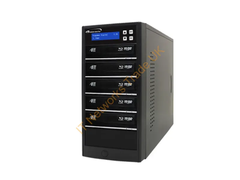 ECON-S5T-BD-BK - Vinpower Digital Econ Sata Blu-Ray/Dvd/Cd 1-5 Optical Disc Duplicator Black 5 Copies