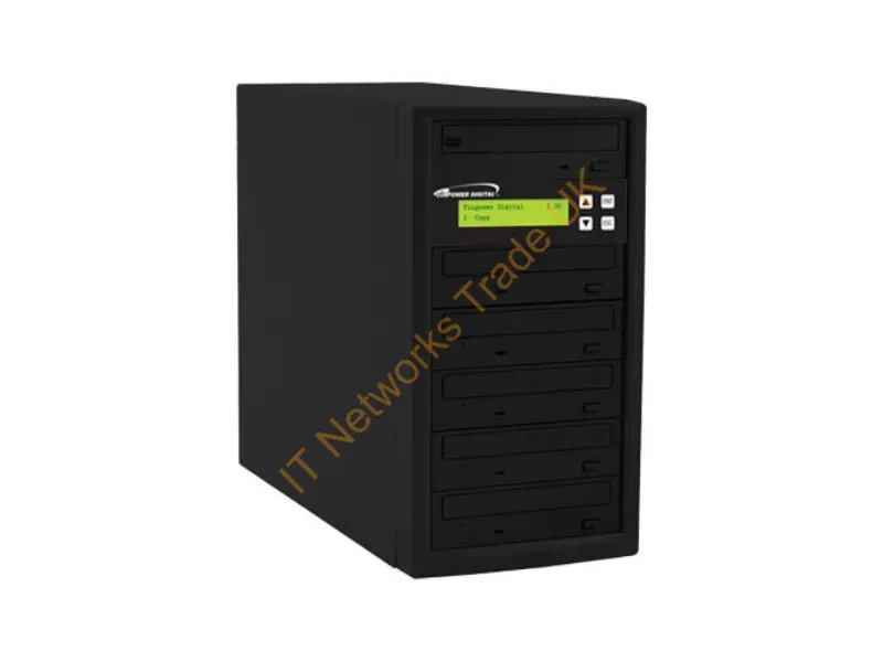 ECON-S5T-DVD-BK - Vinpower Digital Econ Series Sata Dvd/Cd Tower Optical Disc Duplicator Black 5 Copies