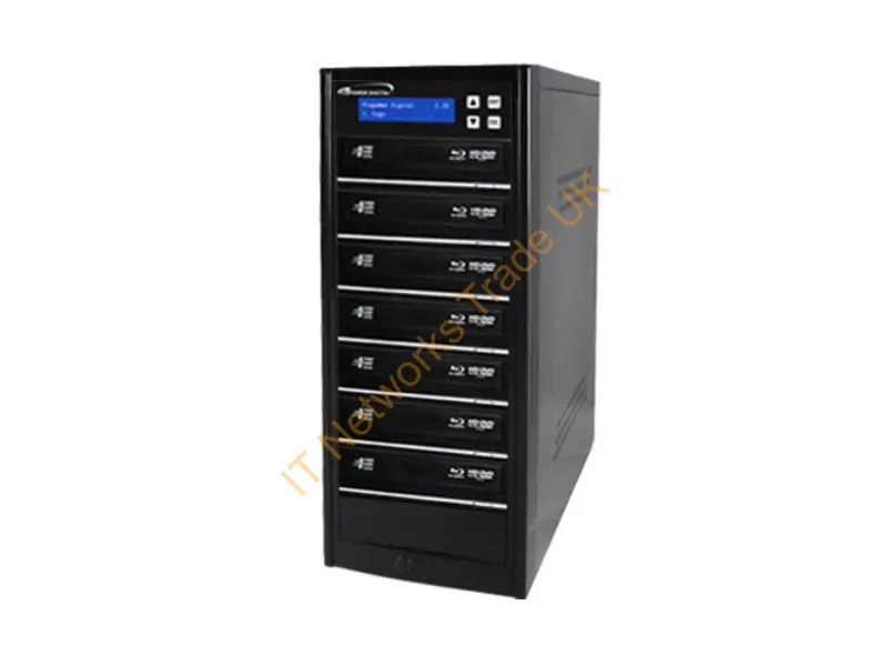 ECON-S7T-BD-BK - Vinpower Digital Econ Sata Blu-Ray/Dvd/Cd 1-7 Optical Disc Duplicator Black 7 Copies