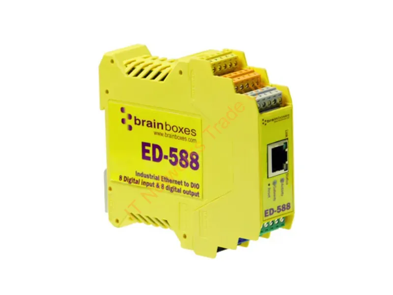 ED-588 - Brainboxes Ethernet To Digital Electrical Relay Yellow