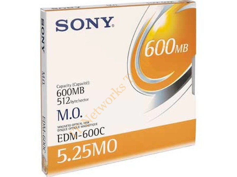 EDM600B Sony 5.25 Magneto Optical Media Rewritable 600MB 5.25 1x DVD Media