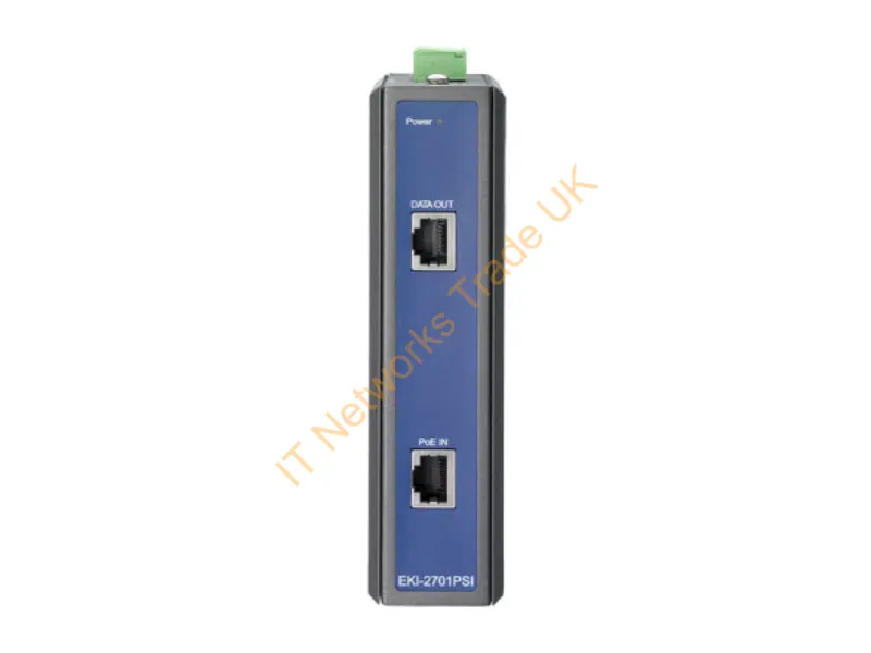 EKI-2701PSI-AE - Advantech 1Ge Poe Splitter Ieee802.3Af Gigabit Ethernet (10/100/1000) Power Over Ethernet (Poe) Black, Gray