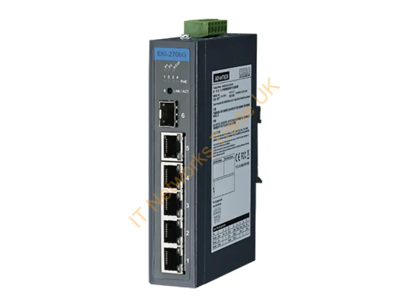 EKI-2706G-1GFP-AE - Advantech Eki-2706G-1Gfp-Ae Network Switch Unmanaged L2 Gigabit Ethernet (10/100/1000) Power Over Ethernet (Poe) Black