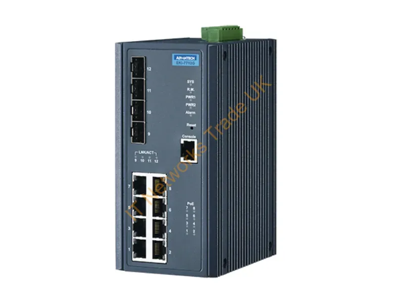 EKI-7712G-4FPI-AE - Advantech Eki-7712G-4Fpi-Ae Network Switch Managed L2 Gigabit Ethernet (10/100/1000) Power Over Ethernet (Poe) Blue