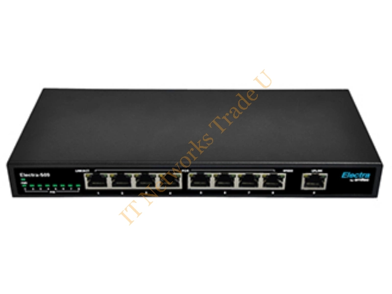 ELECTRA-S09 - Ernitec ELECTRA-S-09 Unmanaged Gigabit Ethernet (10/100/1000) Power over Ethernet (PoE) Black Network Switch