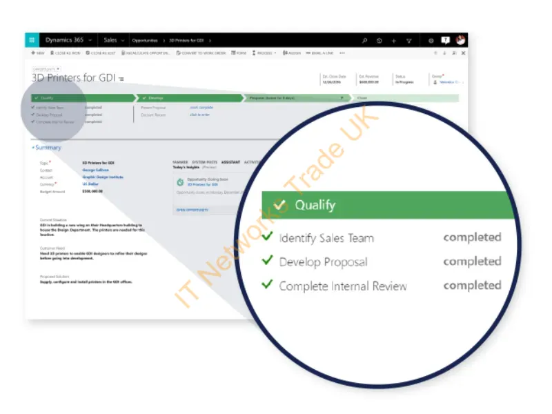ENJ-00930 - Microsoft Dynamics 365 For Sales, License/Software Assurance Pack, OLV, 1 License, Level D, Additional Product, Qualified Offer, UsrCAL, From CRMPro, 1 Year Acquired Year 3 Client Access License (CAL) 1 license(s) 1 year(s)