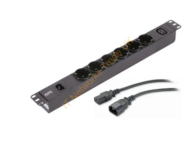 EPDU1010B-SCH - APC Easy Rack PDU, Basic, 1U, 1 Phase, 2.3kW, 230V, 10A, 6 SCHUKO and 1 C13 outlets, IEC60320 C14 inlet