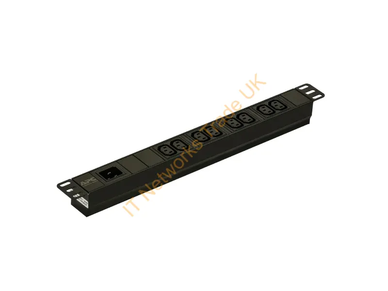 EPDU1016B - APC Easy Rack PDU, Basic, 1U, 1 Phase, 3.7kW, 230V, 16A, 8 x C13 outlets, IEC60320 C20 inlet