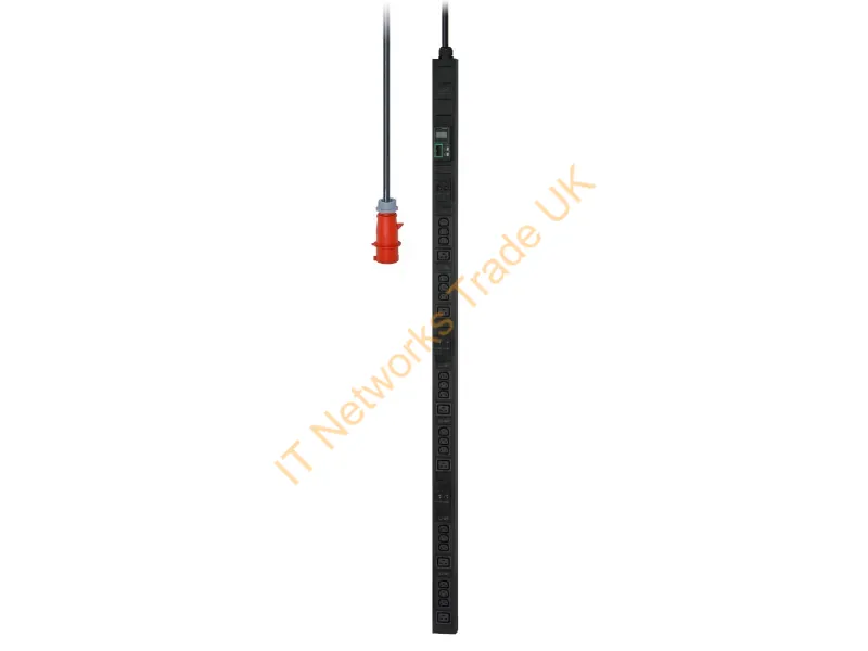 EPDU1232M - APC Easy Rack PDU, Metered, 0U, 3 Phase, 22kW, 230V, 32A, 18 x C13 and 6 x C19 outlets, IEC60309 3P+N+PE inlet