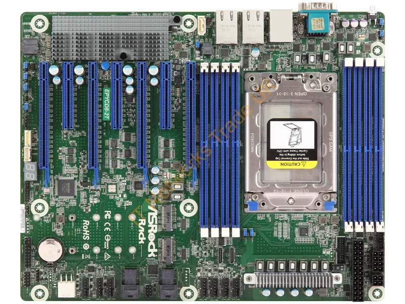 EPYCD8-2T ASRock Rack EPYCD8-2T Single Socket SP3/ DDR4/ SATA3 / USB3.1/ V&2GbE/ ATX Motherboard