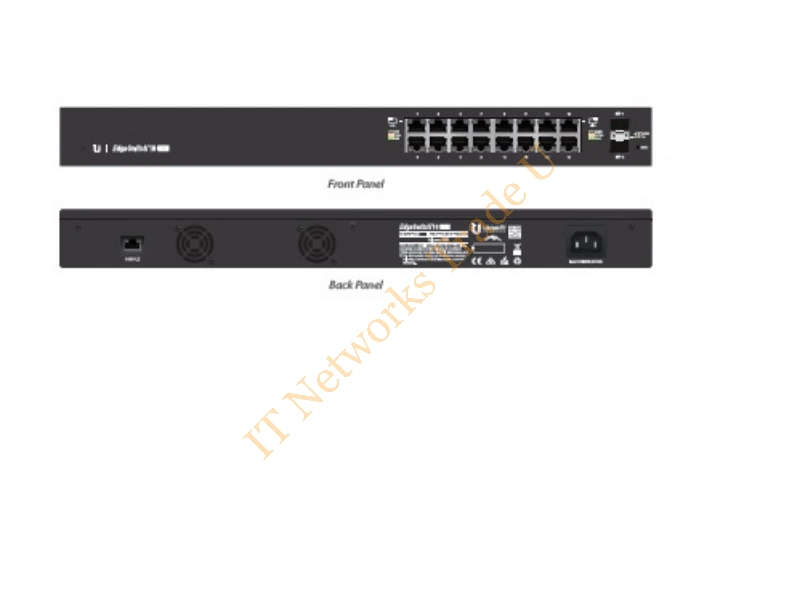 ES-16-150W - Ubiquiti Networks ES-16-150W Managed network switch L2/L3 Gigabit Ethernet (10/100/1000) Power over Ethernet (PoE) Black network switch