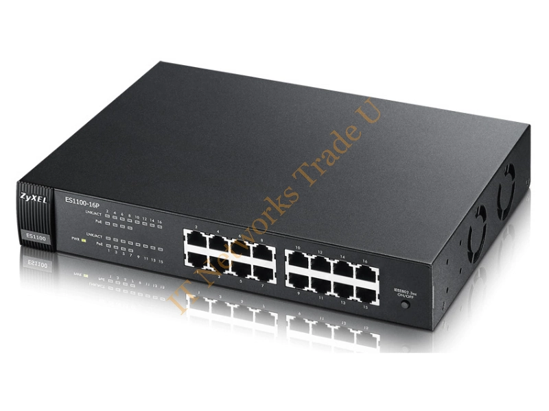 ES1100-16P-EU0102F - ZyXEL ES1100-16P Unmanaged network switch L2 Power over Ethernet (PoE) Grey