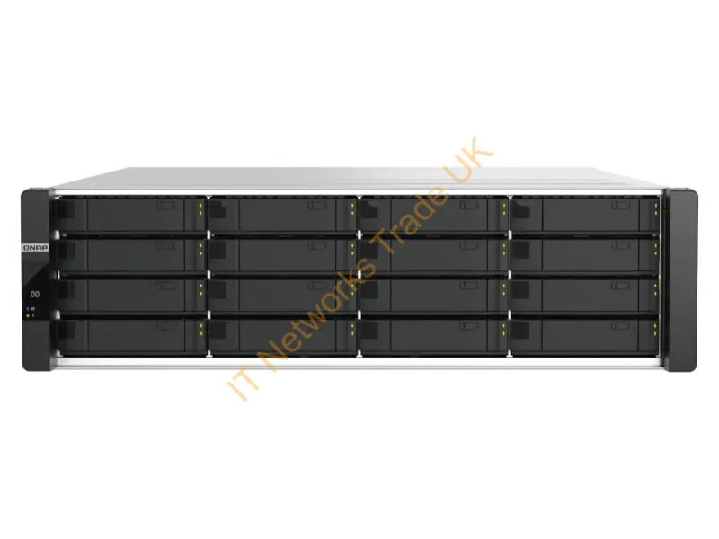 ES1686DCR22142IT128G - Qnap Es1686Dc R2 Nas Rack (3U) Intel Xeon D D-2142It 64 Gb Ddr4 0 Tb Qnap Qes Black, Gray