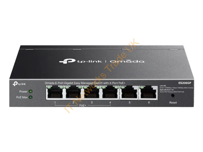 ES206GP - Tp-Link Omada Es206Gp Network Switch Managed Gigabit Ethernet (10/100/1000) Power Over Ethernet (Poe) Black