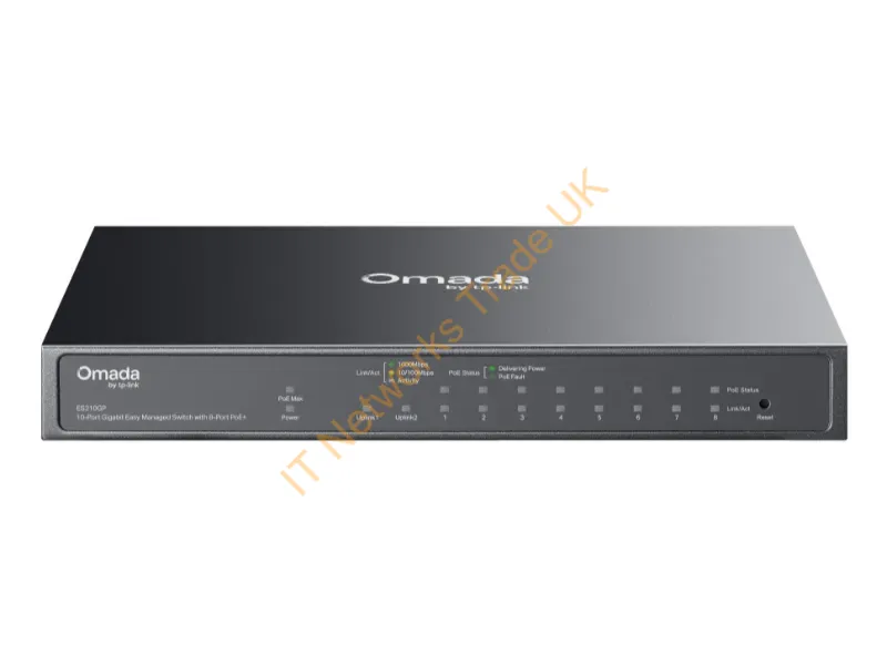 ES210GP - Tp-Link Omada Es210Gp Network Switch Managed L2 Gigabit Ethernet (10/100/1000) Power Over Ethernet (Poe) Din Rail Black