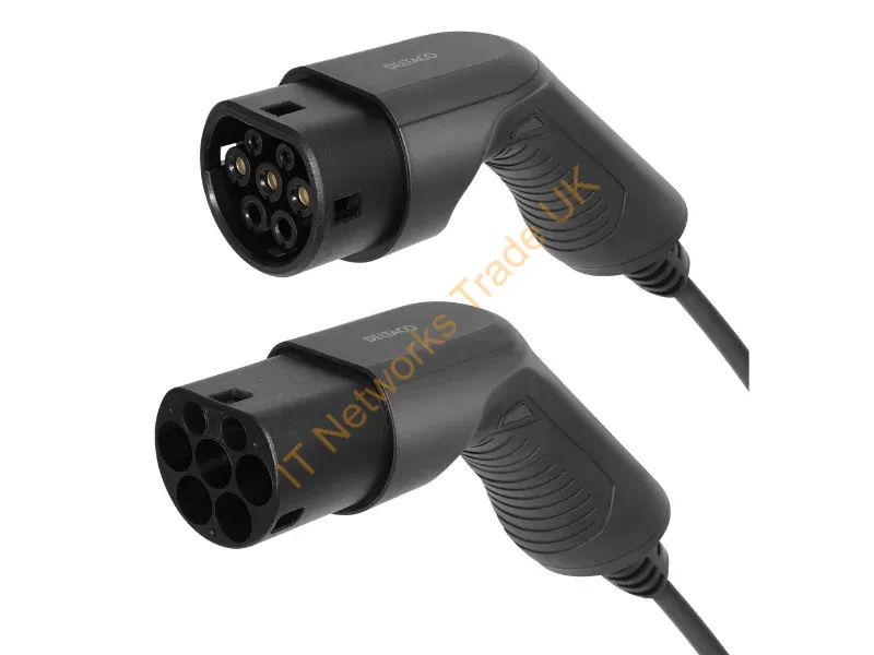 EV-12010 - Deltaco EV-12010 power cable Black 10 m