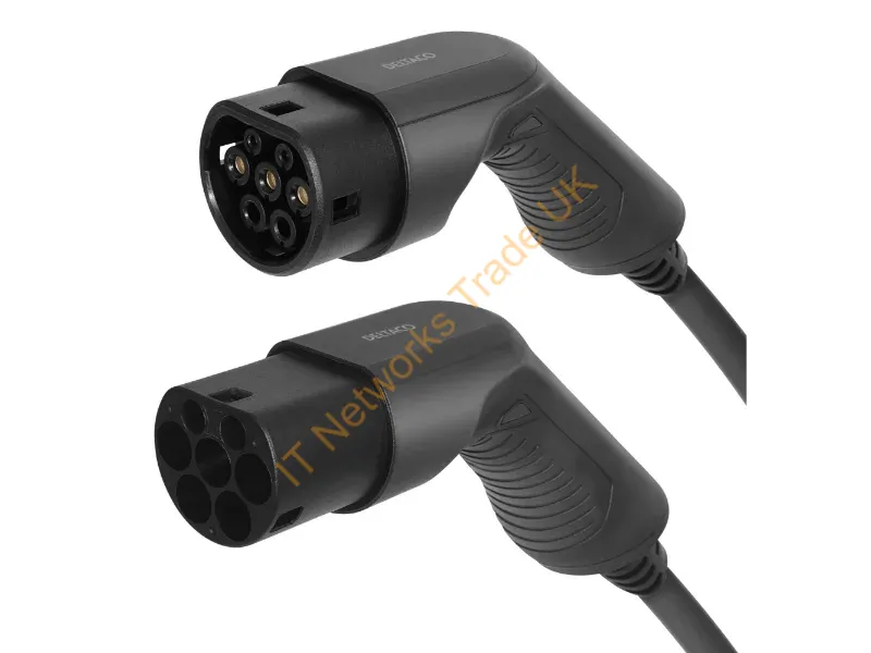 EV-3215 - Deltaco EV-3215 power cable Black 5 m