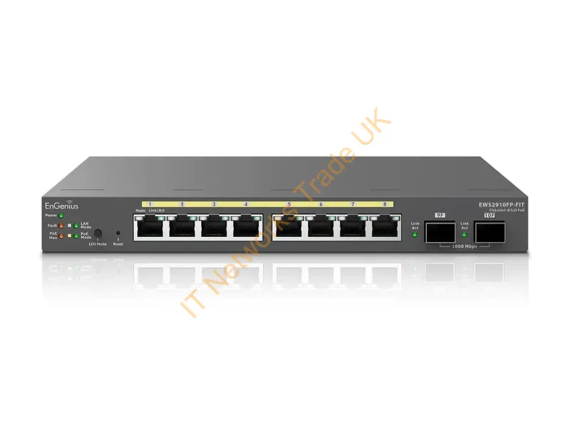 EWS2910FP-FIT - Engenius Ews2910Fp-Fit Network Switch Managed L2/L3 Gigabit Ethernet (10/100/1000) Power Over Ethernet (Poe) Gray