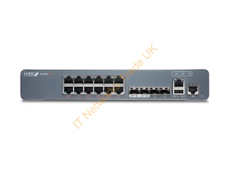 EX4000-12P - Juniper Ex4000-12P Network Switch Managed L2/L3 Gigabit Ethernet (10/100/1000) Power Over Ethernet (Poe) 1U Gray