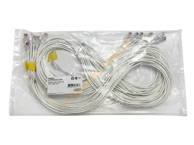 EZFPM605Q12-09 - Legrand Ezfpm605Q12-09 Networking Cable White 59.1" (1.5 M) Cat6