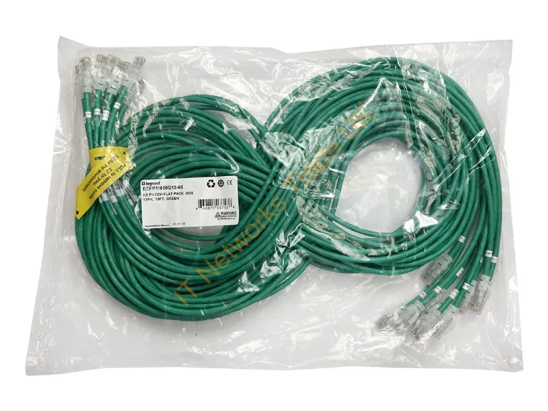 EZFPM6A05Q12-05 - Legrand Ez Patch Networking Cable Green 59.1" (1.5 M) Cat6A