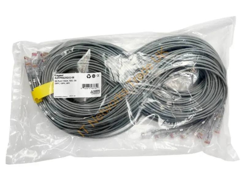 EZFPM6A05Q12-08 - Legrand Ez Patch Networking Cable Gray 59.8" (1.52 M) Cat6A