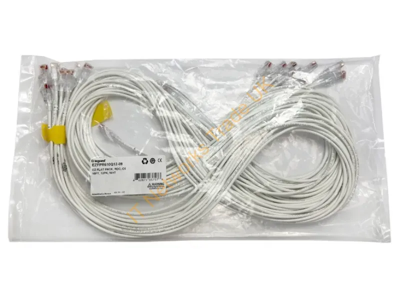 EZFPM6A05Q12-09 - Legrand Ez Patch Networking Cable White 59.8" (1.52 M) Cat6A