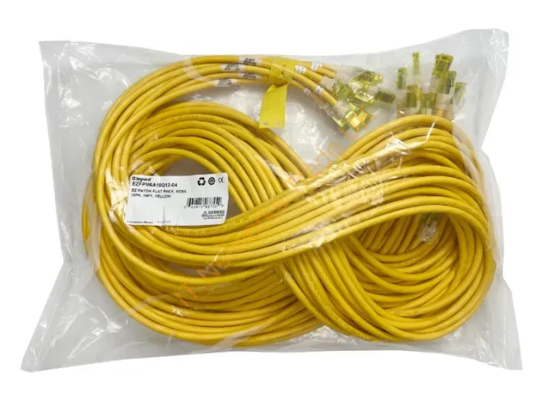 EZFPM6A07Q12-04 - Legrand Ez Patch Networking Cable Yellow 83.9" (2.13 M) Cat6A