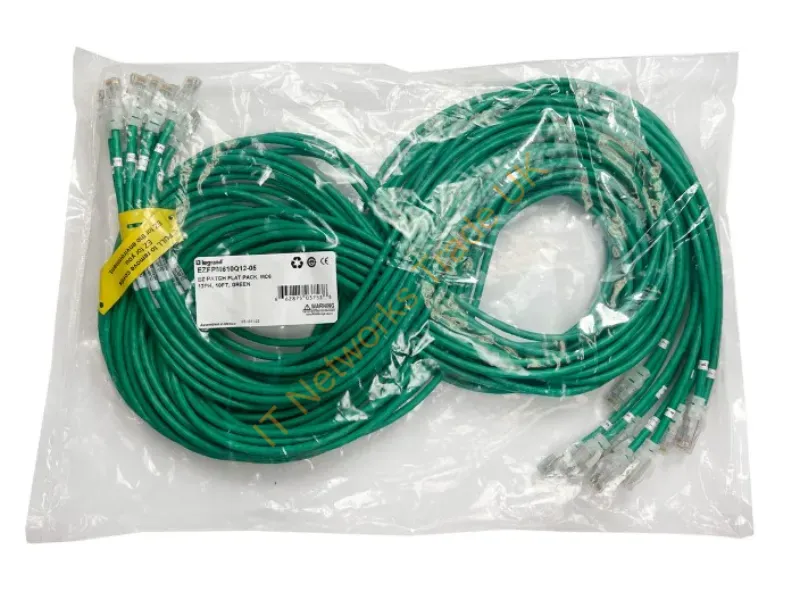 EZFPM6A07Q12-05 - Legrand Ez Patch Networking Cable Green 83.9" (2.13 M) Cat6A