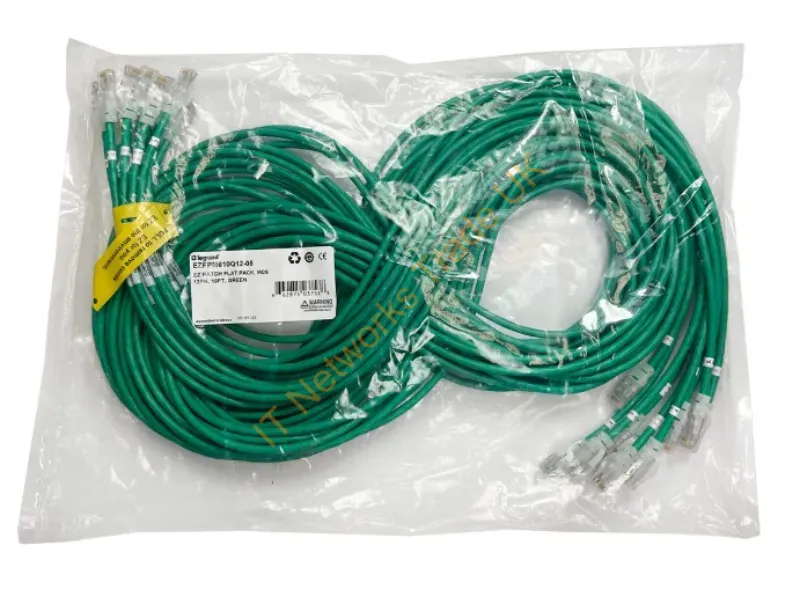 EZFPM6A09Q12-05 - Legrand Ez Patch Networking Cable Green 107.9" (2.74 M) Cat6A