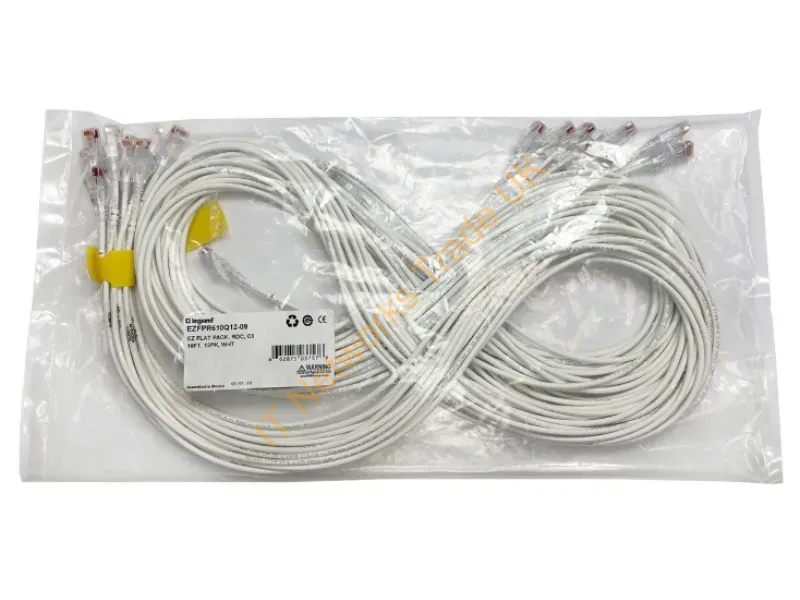 EZFPM6A09Q12-09 - Legrand Ez Patch Networking Cable White 107.9" (2.74 M) Cat6A