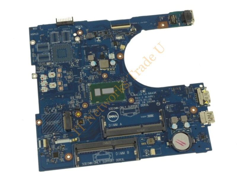 F0FC6 Dell Inspiron 17 5758 Laptop Motherboard with Intel i3-5005U 2.0GHz