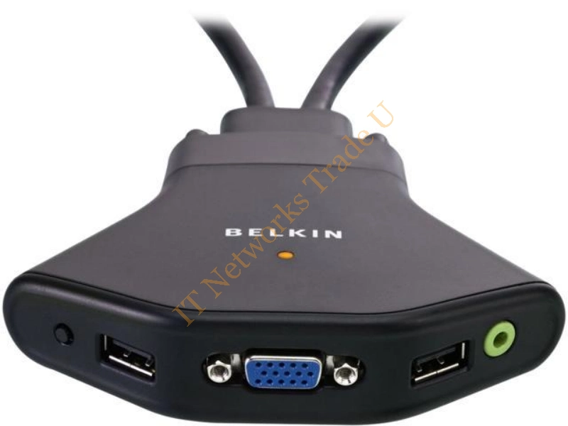 F1DL102U2 Belkin 2-Port USB KVM Switch with Audio Support