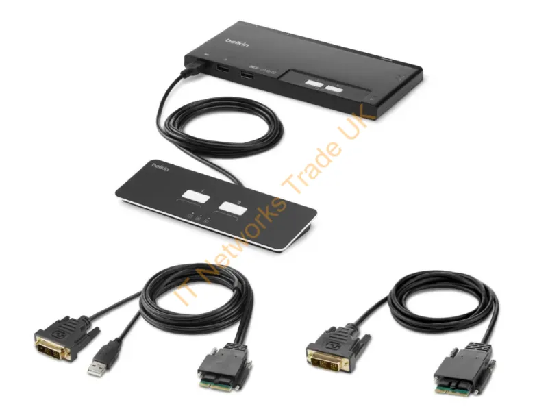 F1DN102MOD-DD-4 - Belkin F1Dn102Mod-Dd-4 Kvm Switch Black