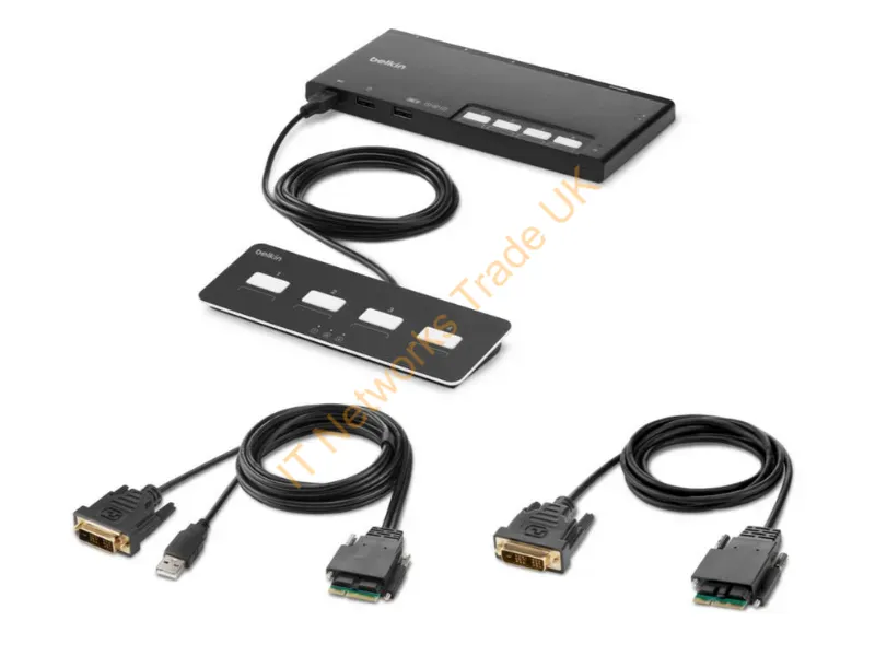 F1DN104MOD-DD-4 - Belkin F1Dn104Mod-Dd-4 Kvm Switch Black