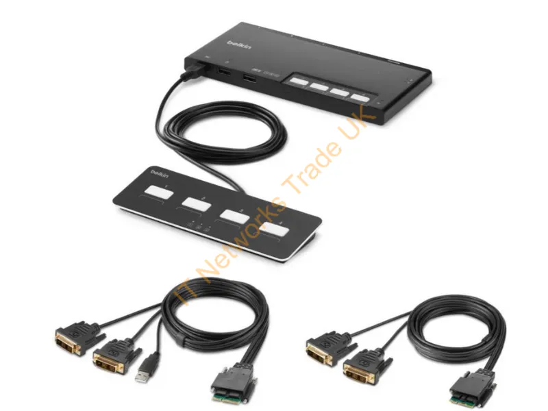 F1DN204MOD-DD-4 - Belkin F1Dn204Mod-Dd-4 Kvm Switch Black