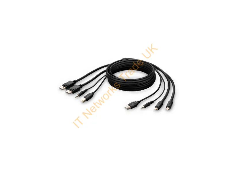 F1DN2CCBL-MP6T - Belkin F1Dn2Ccbl-Mp6T Kvm Cable Black 70.9" (1.8 M)