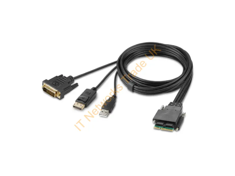 F1DN2MOD-HC-DP6 - Belkin F1Dn2Mod-Hc-Dp6 Kvm Cable Black 70.9" (1.8 M)