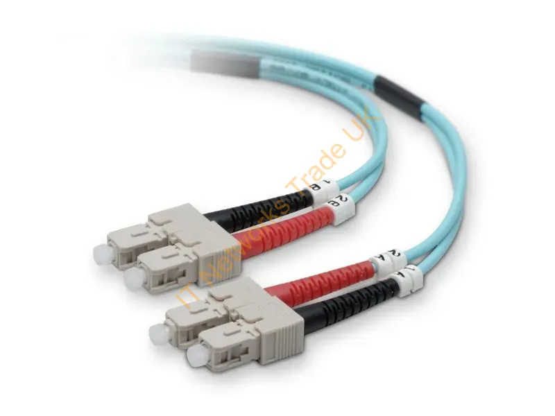 F2F40277-03M-G Belkin 10 Gig Aqua Patch Cable SC Multimode (Male) SC Multimode (Male) 10ft Fiber Optic 50 / 125 Aqua