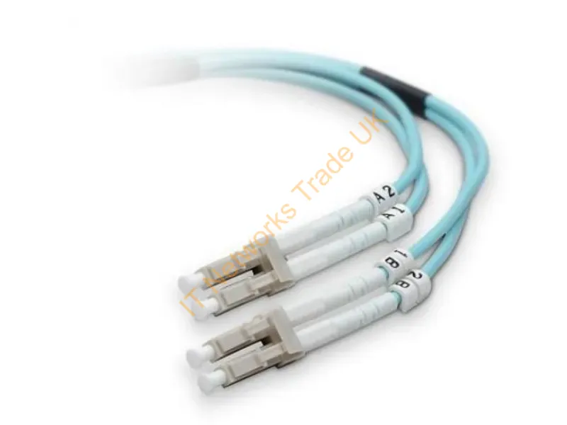 F2F402LL-03M-G Belkin Fiber Optic Duplex Patch Cable LC Male LC Male 9.84ft Aqua