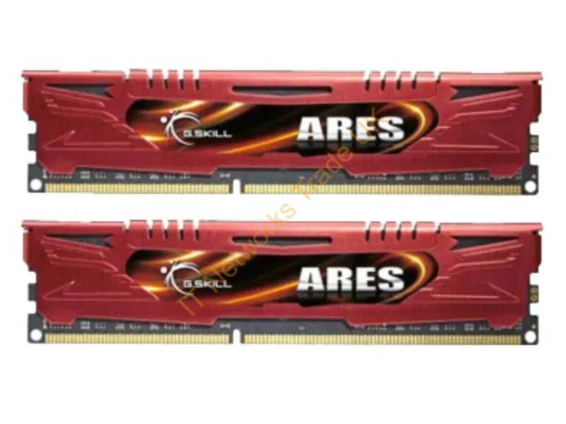 F3-1600C9D-16GAR G.Skill Ares 16GB Kit (2 x 8GB) DDR3-1600MHz PC3-12800 Non-ECC Unbuffered CL11 240-Pin DIMM Memory Module Desktop Memory