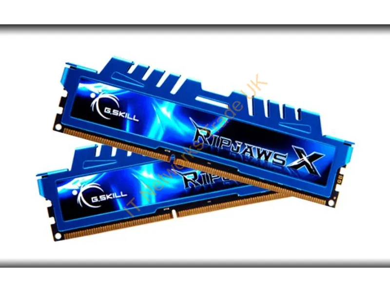 F3-2400C11D-16GXM G.Skill RipjawsX 16GB Kit (2 x 8GB) DDR3-2400MHz PC3-19200 Non-ECC Unbuffered CL11 240-Pin DIMM Memory Module Desktop Memory
