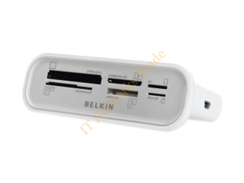 F4U003-WHT Belkin USB 2.0 Flash- Card Reader CompactFlash Type I CompactFlash Type II Memory Stick Memory Stick Duo Memory Stick Micro (M2) Memory