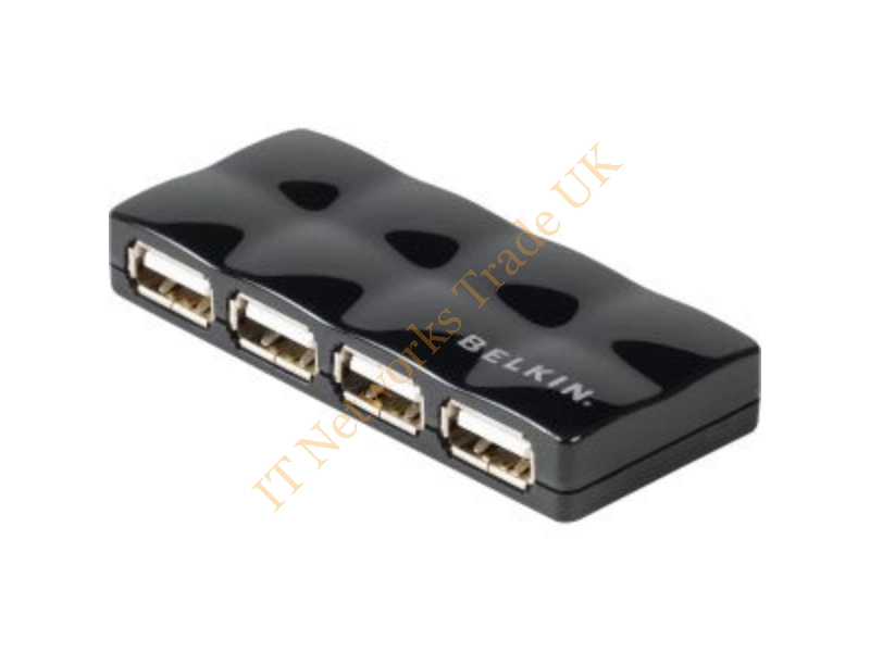 F5U404TTBLK Belkin 4-port USB Hub 4 x 4-pin Type A USB 2.0 USB 1 x USB 2.0 USB External