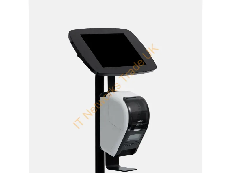 FBR-B4-PM5-MX - Bouncepad Floorstanding with Brother Printer Mount (inc USB Cable) | Exposed Front Camera and Home Button | Black | Apple iPad Pro 5th Gen 11-inch (2024)