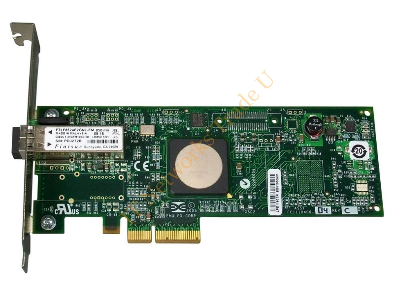 FC1120005-01C Emulex 2-Port 4GB/s Fibre Channel PCI-Express Host Bus Adapter
