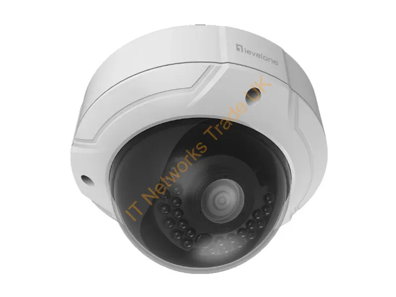 FCS-3085 - LevelOne GEMINI Varifocal Dome IP Network Camera, 4-Megapixel, Indoor/Outdoor, 802.3af PoE, IR LEDs, two-way audio